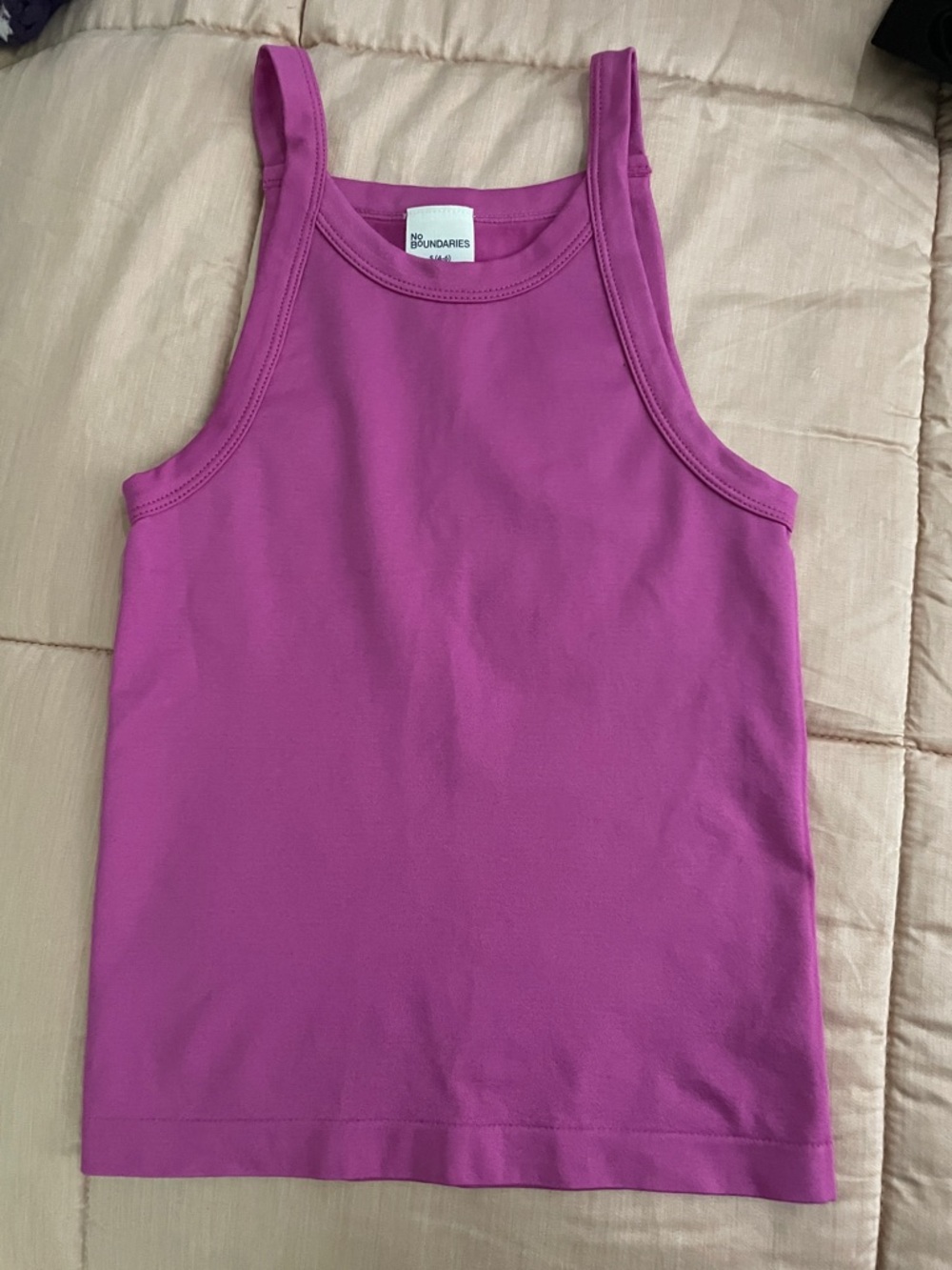 No Boundaries Girls' Bright Magenta Tank Top